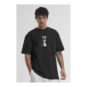 Men’s Black Oversized Graphic T-Shirt – Casual Streetwear Style