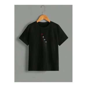 “Minimal Airplane T-Shirt – black casual cotton graphic tee for men and women” ✅